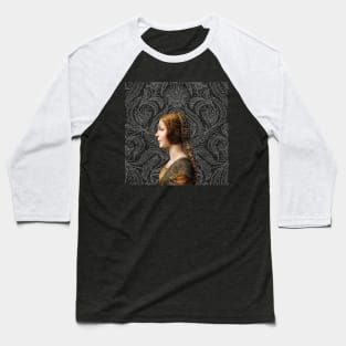 Leonardo da Vinci La Bella Principessa Baseball T-Shirt